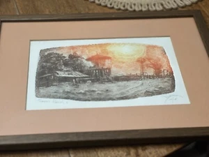 ROY PURCELL Artist Proof Etching With Aquatint "Basin Ranch” Numbered Signed - Picture 1 of 10