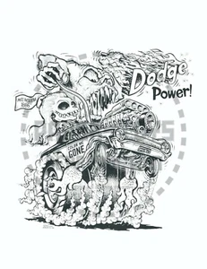 1965 - DODGE POWER - ED "BIG DADDY" ROTH MONSTER COLORING BOOK POSTER - Picture 1 of 1