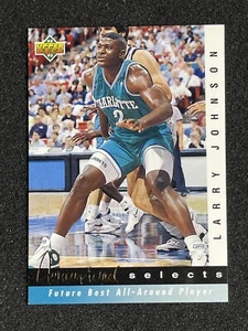 1992-93 UPPER DECK JERRY WEST SELECTS Larry Johnson Best All Around Hornets JW18 - Picture 1 of 6