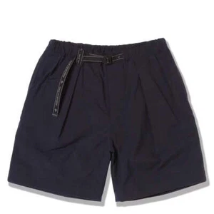 And Wander Nylon Chino Tuck Tapered Short Pants Navy - Picture 1 of 5