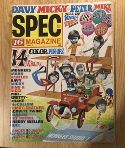 Vintage Spec 16 Teen Magazine Summer/1967 Monkees, Star Trek, Beatles Raiders EX - Imagen 1 de 7