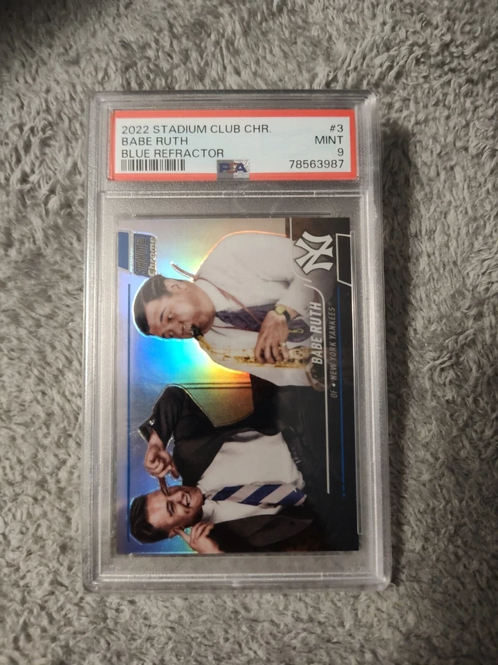 2022 Stadium Club Chrome Babe Ruth Blue 117/199 PSA 9 - Image 1 of 1