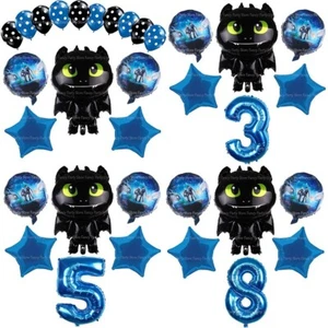 How to Train Your Dragon Balloons Toothless Birthday Balloons Party Age Balloon - Picture 1 of 13