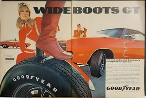 1969 Good Year Tires Print Ad Winning Movie Dodge Charger Hemi Go Go Boots - Bild 1 von 1