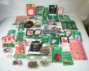 MINIATURE CHRISTMAS TREE ORNAMENTS HUGE LOT MOST NEW - Picture 1 of 12