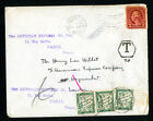 US Stamps Cover with Duel 3 Postage Dues on Face