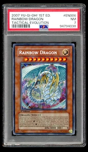 Yugioh PSA 7 NM-MT Rainbow Dragon 1st Ed TAEV-EN006 Secret Rare - Picture 1 of 2