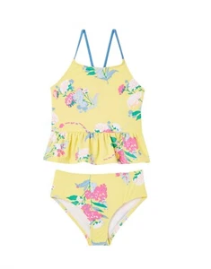 Tom Joule Tankini Set mit Schößchen gelb Blumen UPF 50+ 3-8 Jahre - Bild 1 von 3