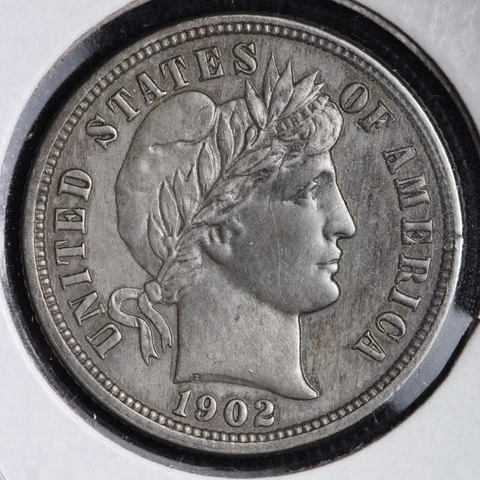 1902-O Barber Silver Dime CHOICE AU E525 RAHP Cover