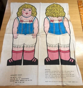 vtg ALICE Rag Doll Fabric Panel * Bethnal Green Museum * No. 1 Hulbert NOS - Picture 1 of 9