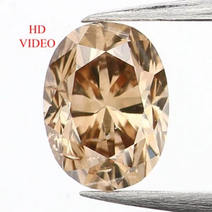 0.33 CT Natural Loose Oval Shape Diamond 4.75 MM Brown Color Oval Diamond LQ598 - Picture 1 of 8