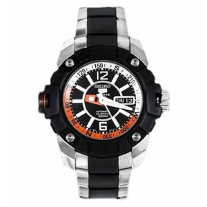 Men Watch NEW Seiko 5 Sports SKZ265K1 Automatic Silver Black Orange 200 M - Picture 1 of 1