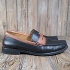Giorgio Brutini Mens Black Brown Leather Slip On Penny Loafer Dress Shoes Sz 11