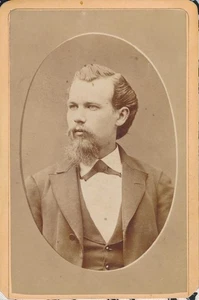 CDV Antique Photo Carte de Visite Handsome Young Man Goatee San Fransisco CA - Picture 1 of 5