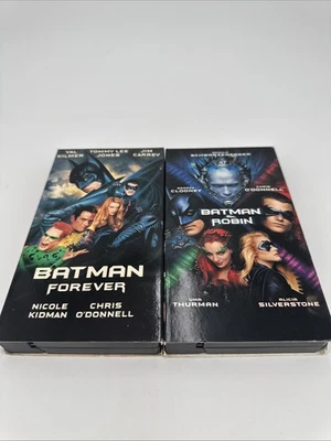 Lot of 2 Batman VHS Movies Batman Forever, Batman & Robin Fast Shipping - Image 1 of 4