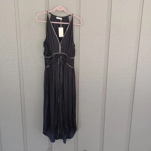 Ramy Brook Melanie Embellished Midi Dress Size XXS Women Sleeveless In Black - Picture 1 of 14
