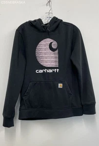Carhartt Dark Gray Rain Defender Logo Hoodie, Relaxed Fit - Size M (8-10) - Picture 1 of 5