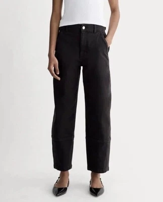 NWT Everlane 12 The Utility Barrel Pant Organic Stretch Black NEW - Image 1 of 4