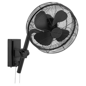 Matte Black 13" Wall Fan from the Cyprus Collection - Picture 1 of 2