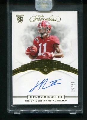 2020 Flawless Collegiate Henry Ruggs III Rookie Gem Signatures Diamond Auto /25 - Image 1 of 2