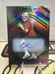 Cámara autógrafa de novato negra plateada Miller 2025/199 Las Vegas Raiders 193 - Imagen 1 de 2