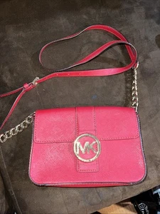 Michael Kors Umhängetasche rot Greenwich Small Saffiano Messenger Fulton Bag - Bild 1 von 7