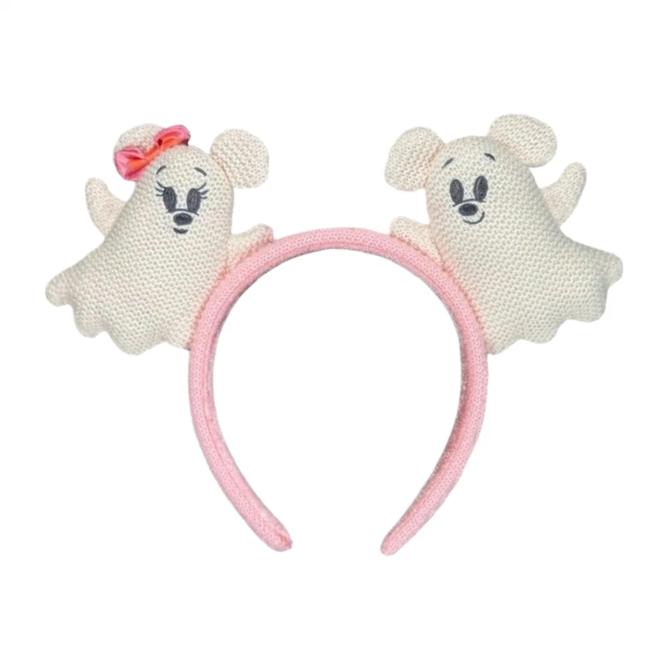 2025 Disney Parks Halloween Ghost Mickey And Minnie Mouse Ear Headband NEW - Image 1 of 4