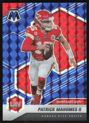 2021 Panini Mosaic Super Bowl MVP Blue #288 Patrick Mahomes /99 KC Chiefs - Image 1 of 2