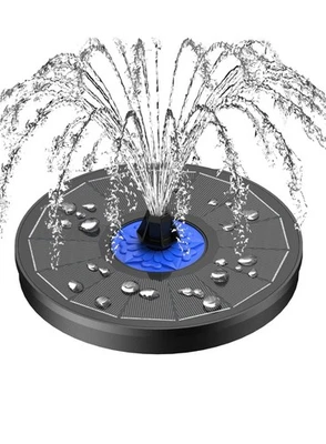 Solar Fountain, 3.5W Solar Powered Bird Bath Fountains with Flower, Outdoor - Image 1 of 4