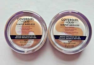 2 PACK COVERGIRL & Olay Simply Ageless Foundation 235 MEDIUM LIGHT, Lot Sealed - Picture 1 of 5