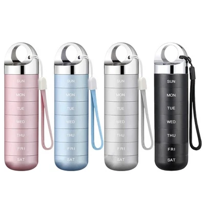 Metal Outdoor Metal Pills Organizer With 7 Compartments For Travel And Adventure - Image 1 of 4