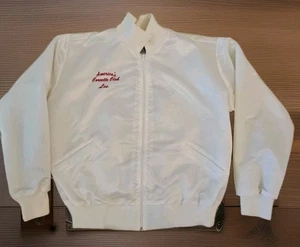 Vtg America#1 Corvette Club Satin Windbreaker Jacket Full Zip L-36" Used - Picture 1 of 11