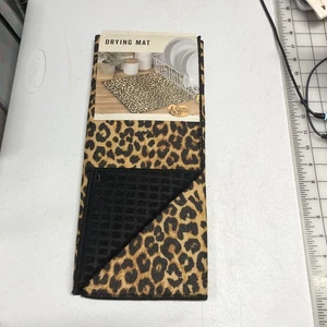 Bedruckte Mikrofaser Geschirr Trocknen Matte, 15"x20", Gepard/Leopardenmuster, schwarz - Bild 1 von 5