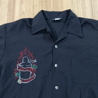 VTG 90s Y2K Johnny Suede Party Never Sober Lounge Shirt Dice XXL Rockabilly - Image 1 of 4