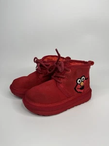 Ugg Sesame Street Elmo Red Winter Comfort Boots Size 11 Kids - Picture 1 of 9