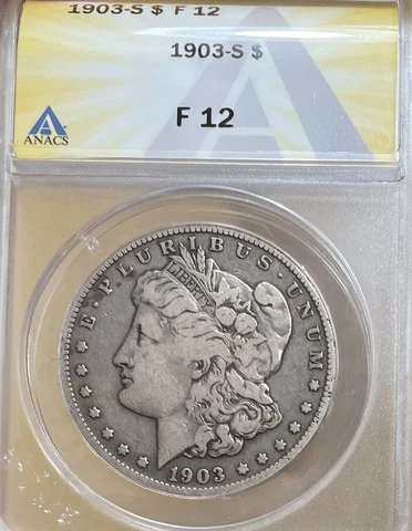 1903-S Morgan Silver Dollar ANACS  F 12 Cover