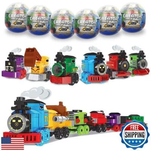 Anditoy 6 Pack Easter Eggs with Train Building Blocks Toys Inside Train Set f - Picture 1 of 5
