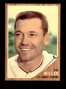 Topps #155 Stu Miller 1962 tinte verde excelente estado - Imagen 1 de 2
