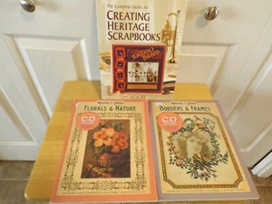 3 Scrapbooking books Memories of a Lifetime Forals Border Heritage Transfers CD - Foto 1 di 17