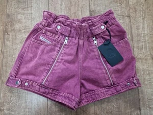 Diesel Womens Rare Purple Demin Short Size W26 New - Picture 1 of 9