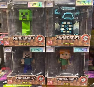 Minecraft Metalfigs Die-cast - Alex/Steve/Warden/Creeper - 4 pcs - Picture 1 of 1