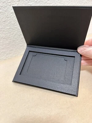 credit card / Gift Card Box w/magnetic Closing Stick Black Matt Color - Image 1 of 4