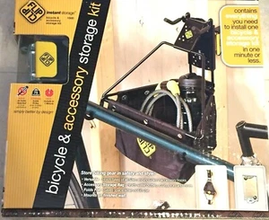 Flip Clip Garage Bike & Accessory Storage Kit/Organizer Clamp W/Accessory Bag - Picture 1 of 9
