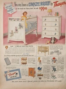 Anuncio vintage 1956 estampado de bebé efímero decoración artística de pared - Imagen 1 de 1