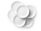 Corelle Winter Frost White, Round Dinner Plate, Set of 6 ,10.25 in dinner plate