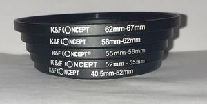 K&F Concept Set de 5 step-up ring - Photo 1/3