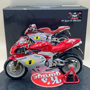 MINICHAMPS 1/12 MV Agusta F4 1000 AGO Silver Red #1 Classic Bike No.56 122121720 - Picture 1 of 24