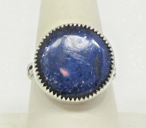Lapis Lazuli Ring Size 8 3/4 Sterling Silver Handmade Signed #23 - Picture 1 of 5