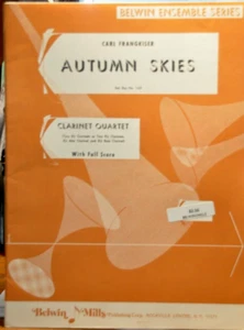 CLARINET QUARTET Belwin 1st Division Band Course ALBUM LEAF  Vtg Full Score - Picture 1 of 2