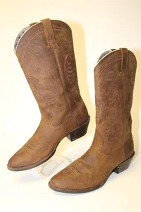 Ariat Magnolia Womens Size 8 B 38.5 M Tall Leather Brogue Western Boots 10010970 - Picture 1 of 24